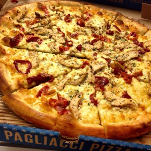 After having lived in Seattle for 14 years, every time I visit, Pagliacci Pizza's Spicy Chicken is a must!