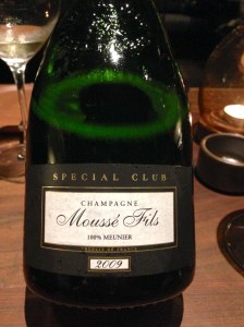 Mark Mendoza's, Coi's Wine Director, recommendation after we drank all of our 96 Dom. Only had one glass each, not a whole other bottle!