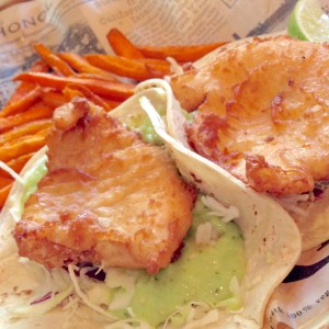 Location: Pacific Catch in Marina District, SF Traditional Baja Tacos: true cod, cabbage, avocado-tomatillo salsa, jalapeño tartar; served with sweet potato fries - the dish I order every time I go to Pacific Catch, it is lovely