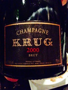A new vintage we tried, a 2000 Krug.